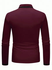 MEN'S LONG SLEEVE SLIM FIT POLO SHIRT