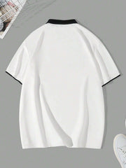 MEN'S COLOR BLOCK DETAIL SHORT SLEEVE POLO SHIRT