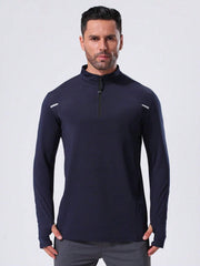 MEN QUARTER-ZIP ARMHOLE SPORTS SWEATSHIRT