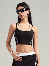 CASUAL SPORTS COLORBLOCK TRIM CROPPED CAMISOLE