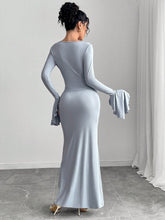 RUCHED ASYMMETRIC HEM TOP AND FISH TAIL MIDI SKIRT