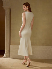 OW DETAIL SPLIT THIGH DRESS
