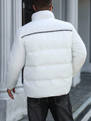 MEN'S STRIPED ZIP-UP CASUAL JACKET