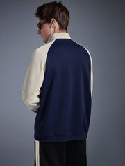 PULLOVER VERSATILE SLEEVE STRIPED SWEATSHIRT