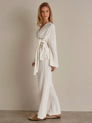 CASUAL LONG SLEEVE TOP AND PANTS SET