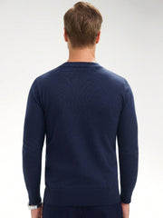 MEN SOLID ROUND NECK JUMPER