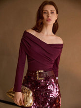 WOMEN'S ELEGANT OFF-SHOULDER T-SHIRT