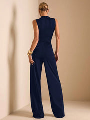 SLEEVELESS RUCHED TOP & WIDE LEG BOTTOM