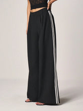 WIDE LEG PALAZZO TROUSERS WITH SIDE STRIPE DETAIL