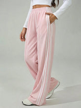 SIDE STRIPE WIDE LEG LOOSE PANTS