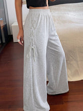LOOSE DRAWSTRING WIDE LEG PANTS