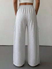 LOOSE DRAWSTRING WIDE LEG PANTS