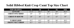 SOLID RIBBED KNIT CROP CAMI TOP - OFFWHITE