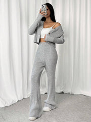 RIBBED KNIT COORD SET