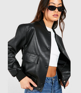 BUTTON DETAIL POCKET BOMBER JACKET