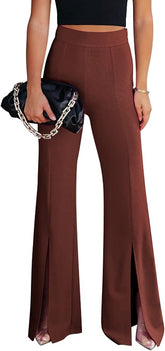 SPLIT HEM WOMEN FLARE PANTS