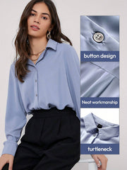 SOLID BUTTON FRONT DROP SHOULDER SHIRT