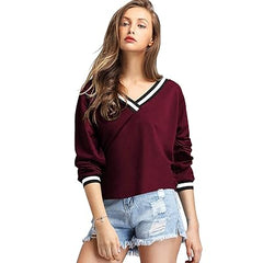 WOMEN STYLISH PLAIN LONG SLEEVE T-SHIRT