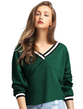 WOMEN STYLISH PLAIN LONG SLEEVE T-SHIRT