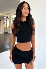 WOMENS ICONIC HEMP HIGH NECK RIB TOP