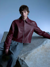 UNISEX WINE LEATHER JACKET