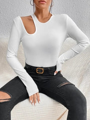 SOLID RIB CUT OUT TEE
