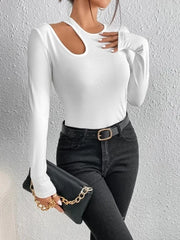 SOLID RIB CUT OUT TEE