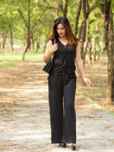 SOLID COLLARLESS V-NECK FRONT BUTTON VEST WAISTCOAT SUIT