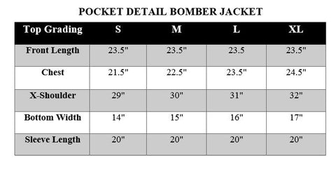 POCKET DETAIL BOMBER JACKET BLACK