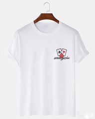 MEN'S CASUAL POKER CHEST PRINT SHORT SLEEVE T-SHIRTS