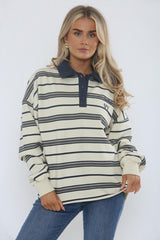 SOHO NY OVERSIZED STRIPED RUGBY POLO