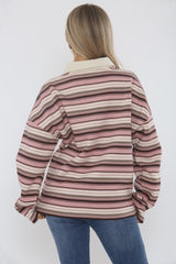 COPENHAGEN STRIPED OVERSIZED RUGBY POLO