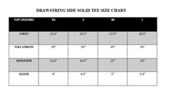 DRAWSTRING SIDE SOLID TEE-STONE