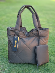 Padded Tote Handbag Large Capacity Quilted Shoulder Pillow Bag Small