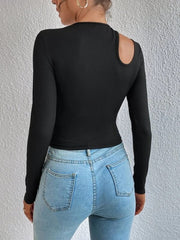 SOLID RIB CUT OUT TEE