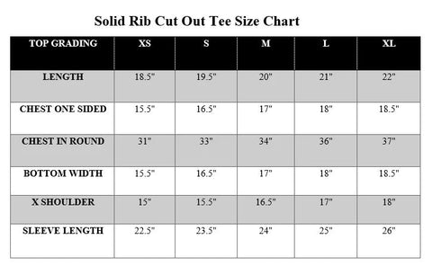 SOLID RIB CUT OUT TEE