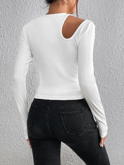 SOLID RIB CUT OUT TEE