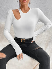 SOLID RIB CUT OUT TEE