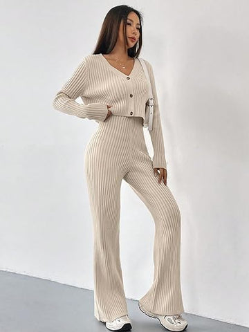 RIBBED KNIT COORD SET