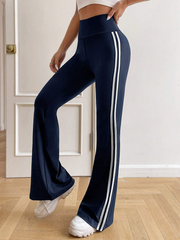 STRIPED TAPE SIDE FLARE LEG PANT