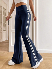 STRIPED TAPE SIDE FLARE LEG PANT