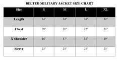 CHECK BELTED MILITARY JACKET