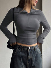 TIGHT-FITTING LONG SLEEVE TOP