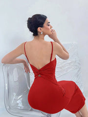 BACKLESS BOWKNOT STRAP DRESS
