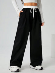 CONTRAST WAISTBAND TAILORED TROUSER