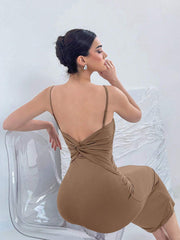 BACKLESS BOWKNOT STRAP DRESS