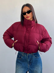 VERSATILE CROP STAND COLLAR JACKET