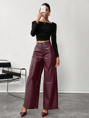 WOMEN'S CASUAL LEATHER PANTS