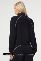 MODAL LINE-UP ZIP-UP SWEATSHIRT AND TROUSER