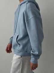MEN'S LOOSE FIT HOODIED SWEATSHIRT